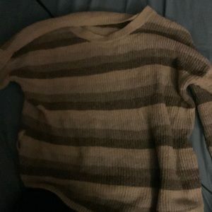Grey and White striped sweater!